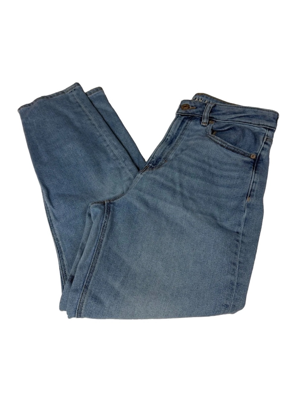 American Eagle Women’s Size 6 Mom Jeans Medium Wash Blue Denim Stretch #4260